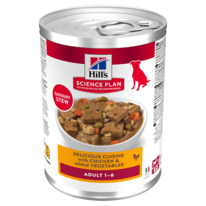 Hill's Adult nat hondenvoer met kip en groenten (stoofpotje) blik 1 tray (12 x 363 g)
