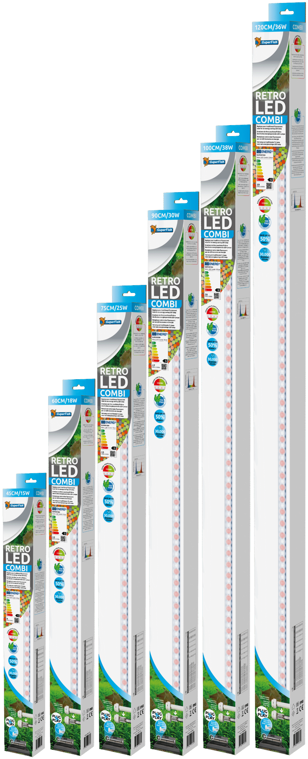 Superfish - Retro LED Combi, T8 JT5