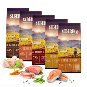 Seberus graanvrij hondenvoer probeerverpakkingen Senior 3 kg