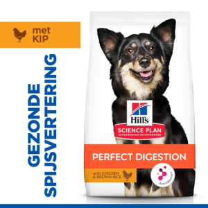 Hill's Adult Perfect Digestion Small & Mini met kip & bruine rijst hondenvoer 6 kg