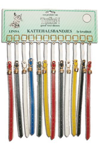 Kattenhalsband - Leder met vilt