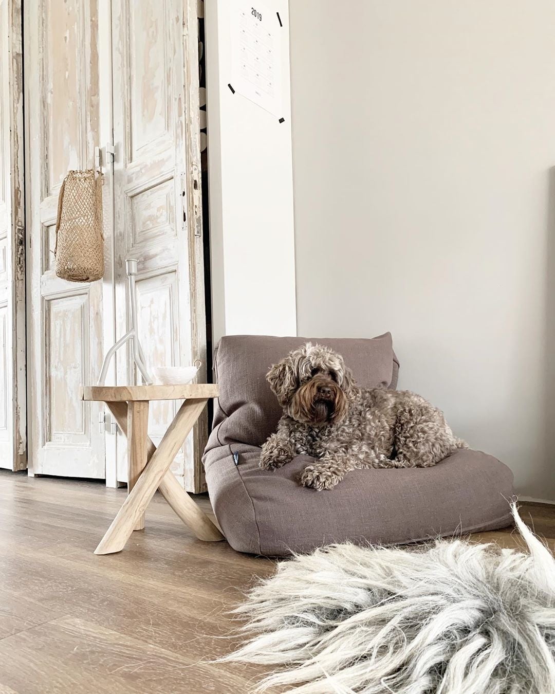 Dog's Companion® Hondenbed walnut linnen extra small