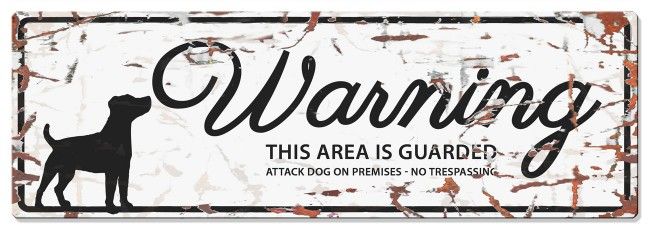 D&D - Waarschuwingsbord Jack Russel (wit)