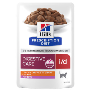 Hill's Prescription Diet Kitten I/D Digestive Care nat kattenvoer met kip maaltijdzakje 1 tray (12 x 85 g)