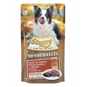 Stuzzy Grain Free Monoprotein rund met bosbes nat hondenvoer (150 g) 4 x (12 x 150 g)