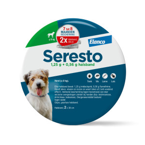 Seresto halsband kleine hond (tot 8 kg) 2-pack 1 verpakking