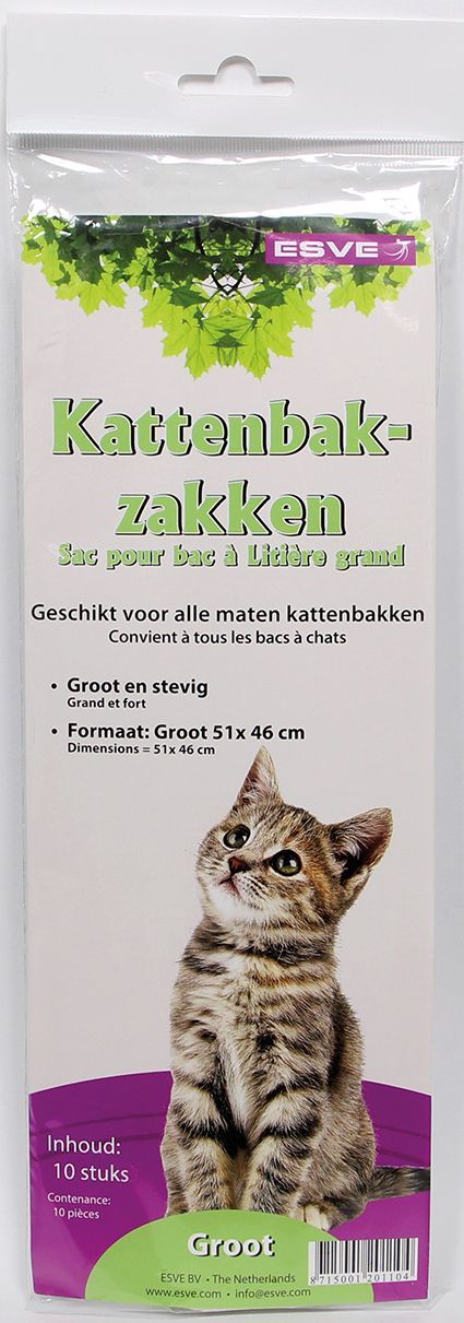 Esve - Kattenbakzak Groot op Rol, 10 stuks