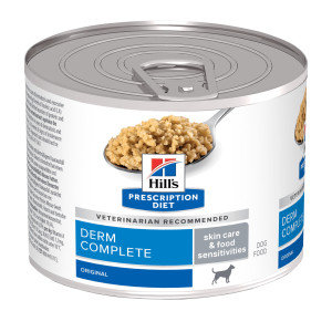 Hill's Prescription Diet Derm Complete Skin Care & Food Sensitivities nat hondenvoer blik 2 trays (24 x 200 g)
