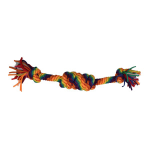 Flostouw Regenboog hondenspeelgoed 60cm - lus