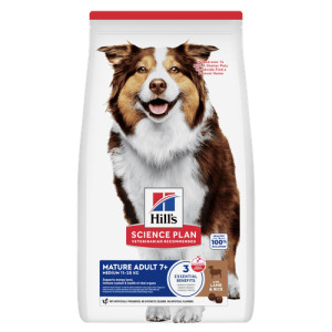Hill's Mature Adult Medium met lam & rijst hondenvoer 2 x 2,5 kg