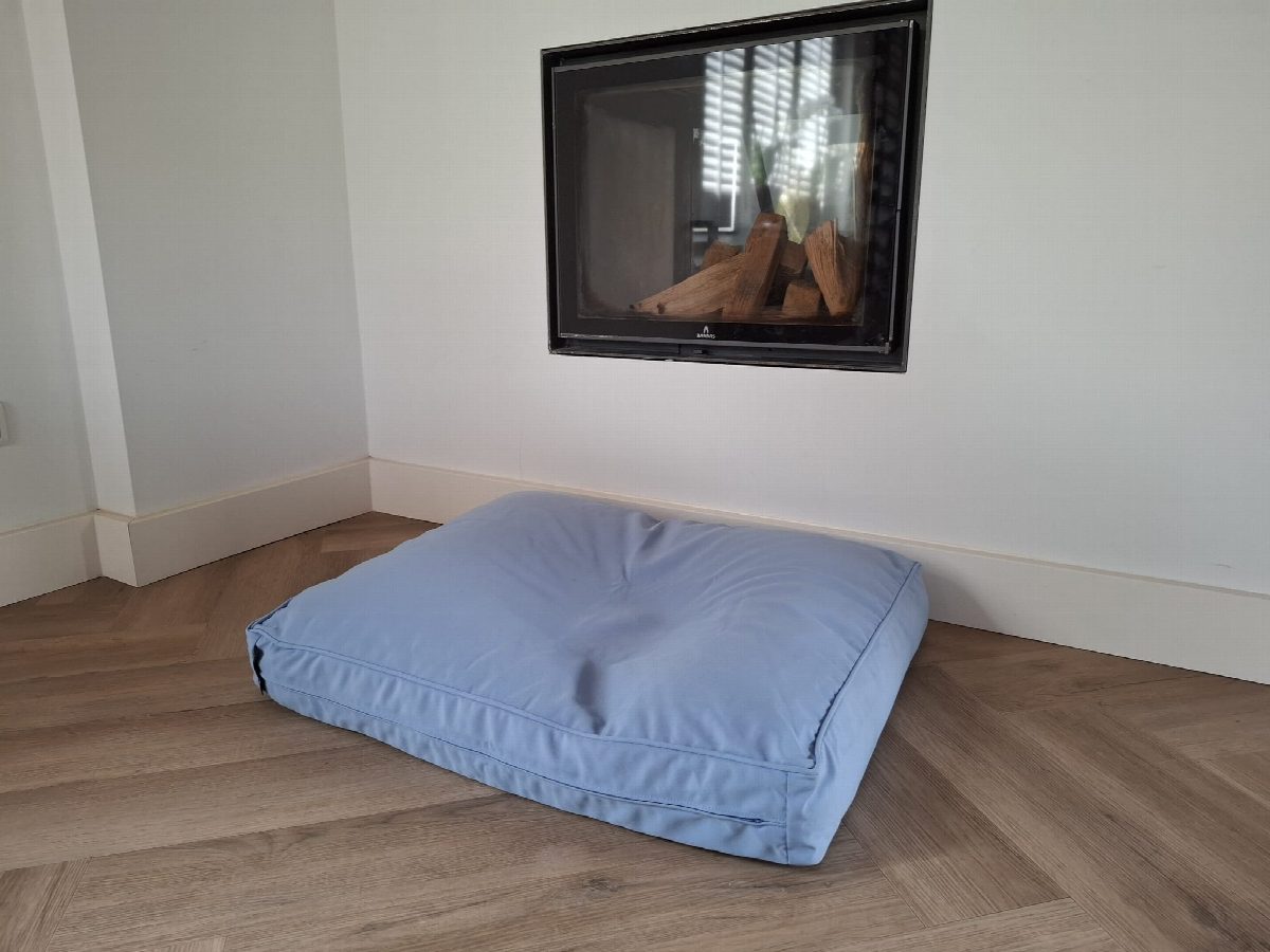 Hondenbed bench kussen blauw 65 x 65 x 12 cm