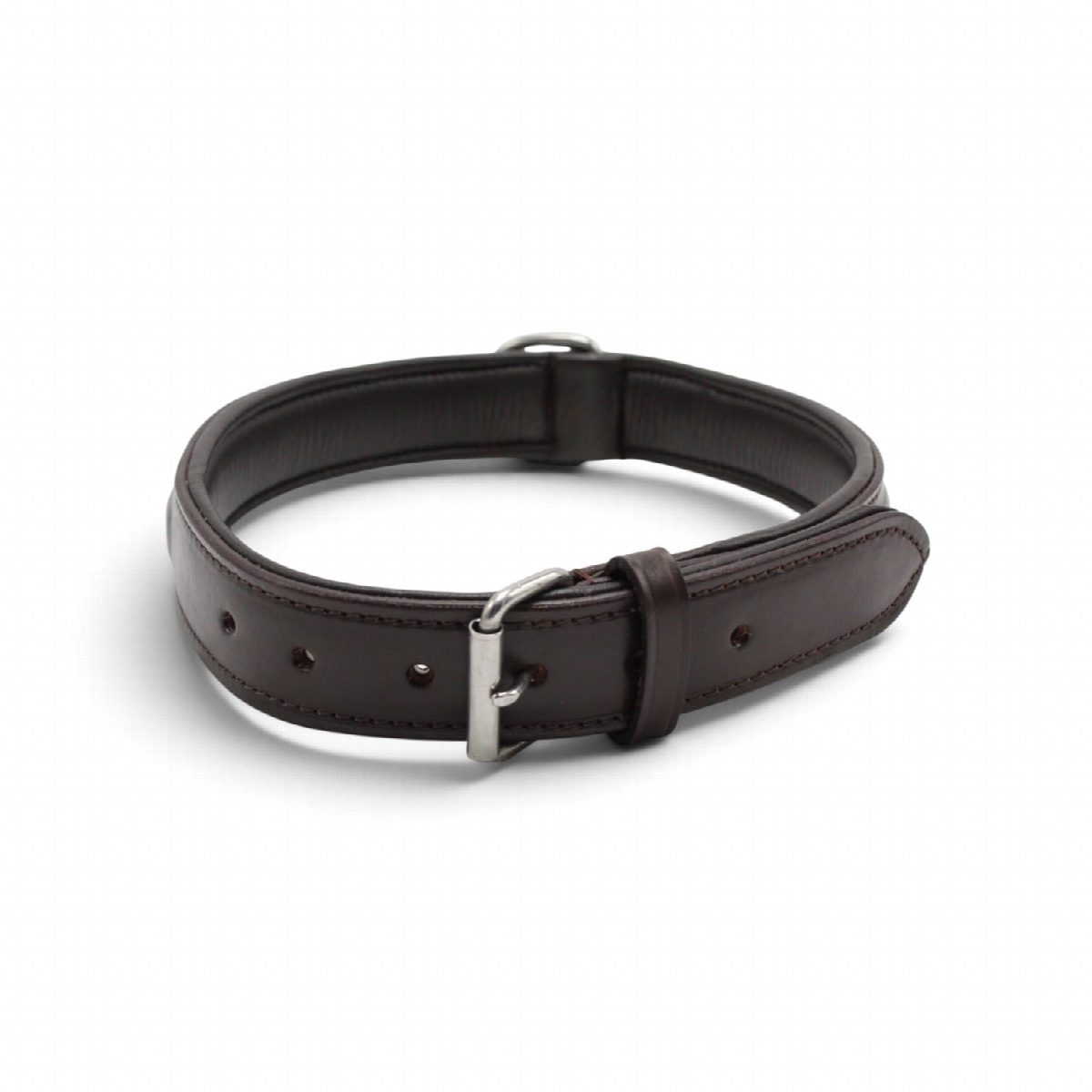Dog's Companion® Leren hondenhalsband Bruin Klassiek