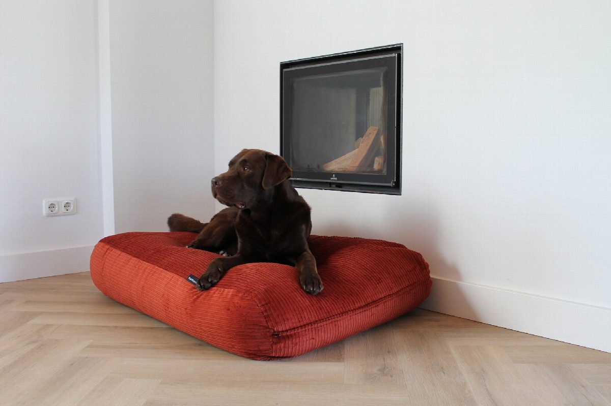 Dog's Companion® Hondenbed brique double ribcord large
