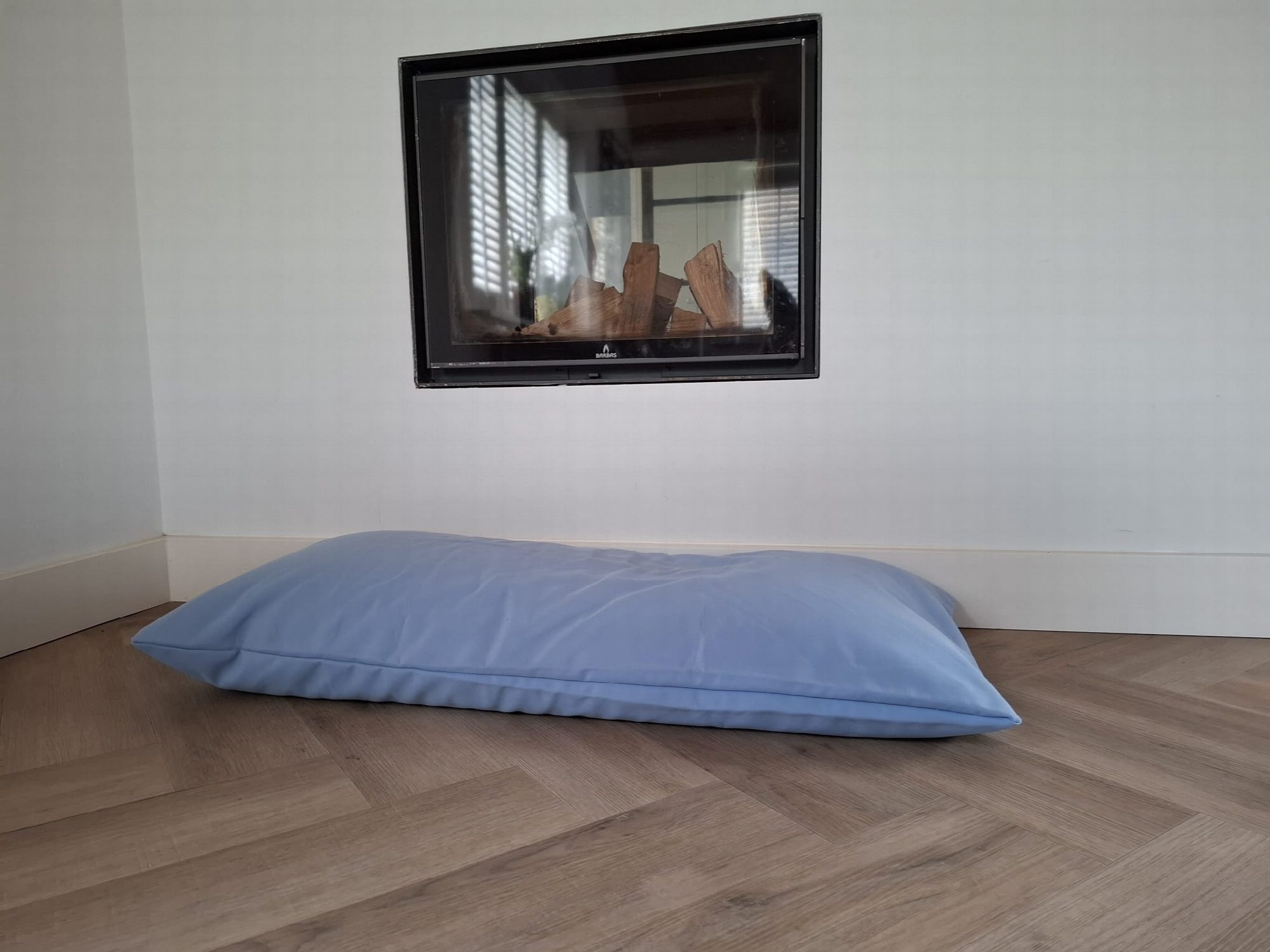 Hondenbed bench kussen blauw 110 x 52 cm