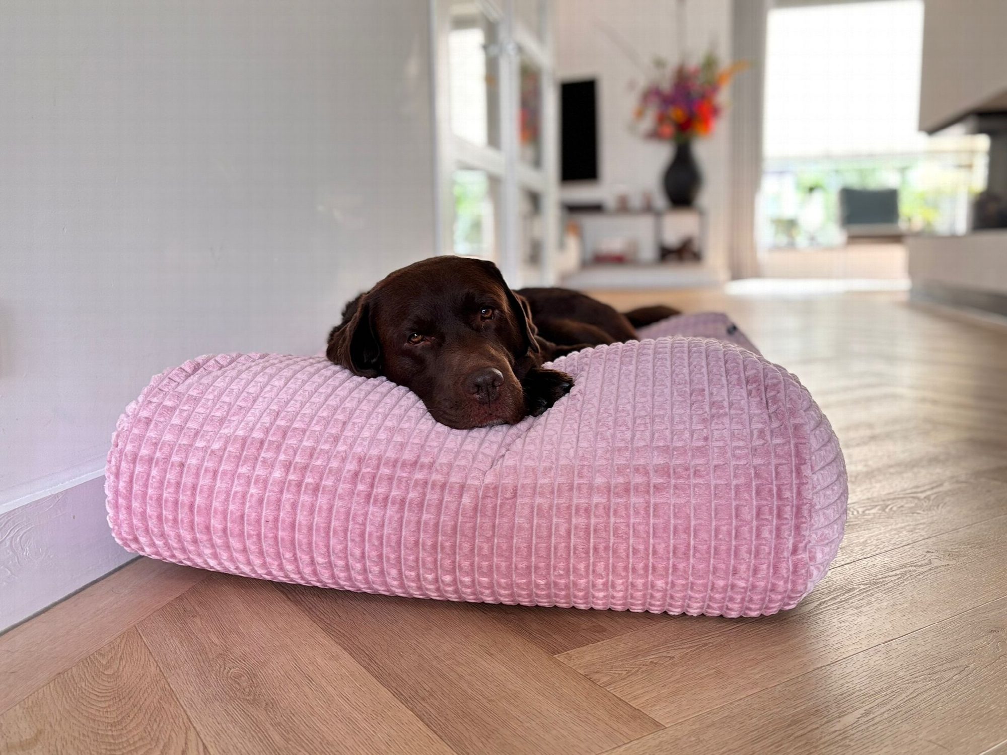 Dog's Companion® Hondenbed little square soft pink medium