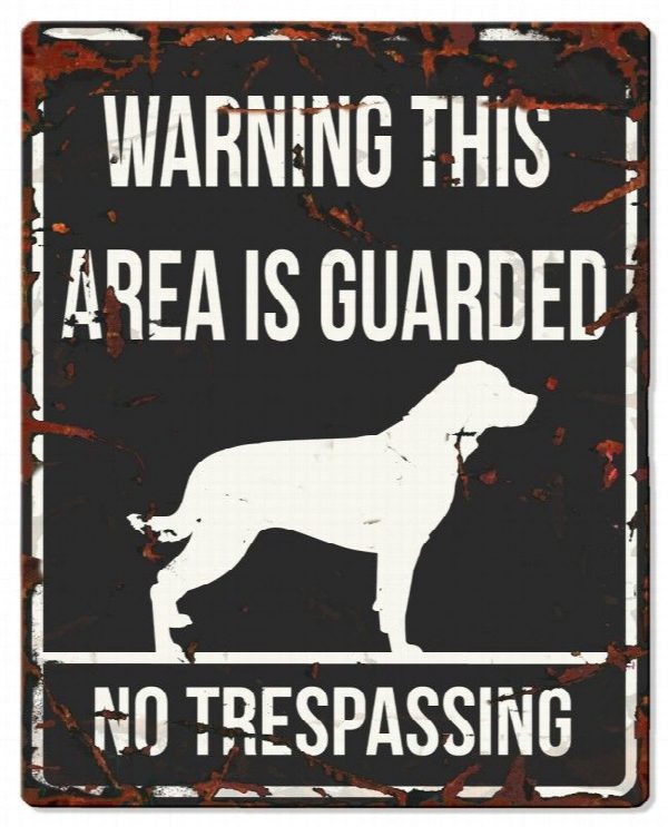D&D - Waarschuwingsbord Square Rottweiler (zwart)