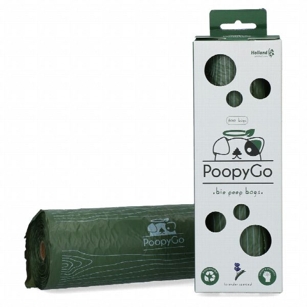 PoopyGo - Bio Eco Friendly grote poepzakrollen Lavendel