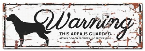 D&D - Waarschuwingsbord Rottweiler (wit)