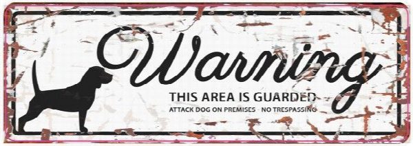 D&D - Waarschuwingsbord Beagle (wit)