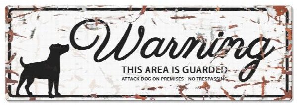 D&D - Waarschuwingsbord Jack Russel (wit)