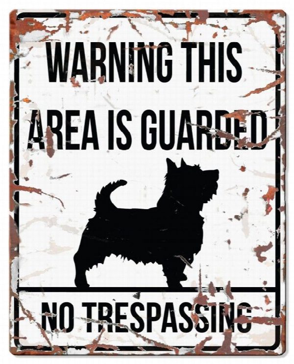 D&D - Waarschuwingsbord Square Terrier (wit)