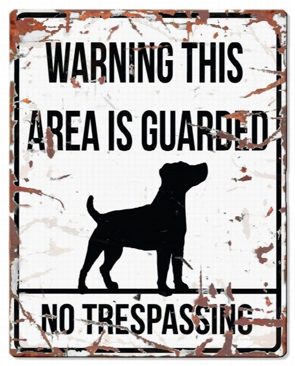 D&D - Waarschuwingsbord Square Jack Russel (wit)