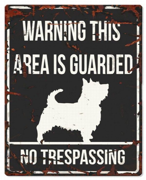 D&D - Waarschuwingsbord Square Terrier (zwart)